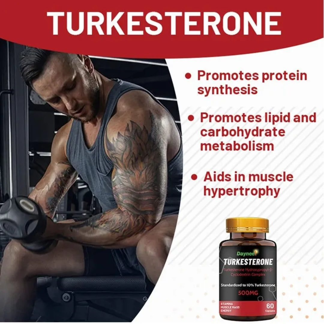 Turkesteron 500mg Ajuga Turkestanica Extrakt 60 Kapseln Turkesterone Muskelaufbau Anabol Pflanzlich Steroid