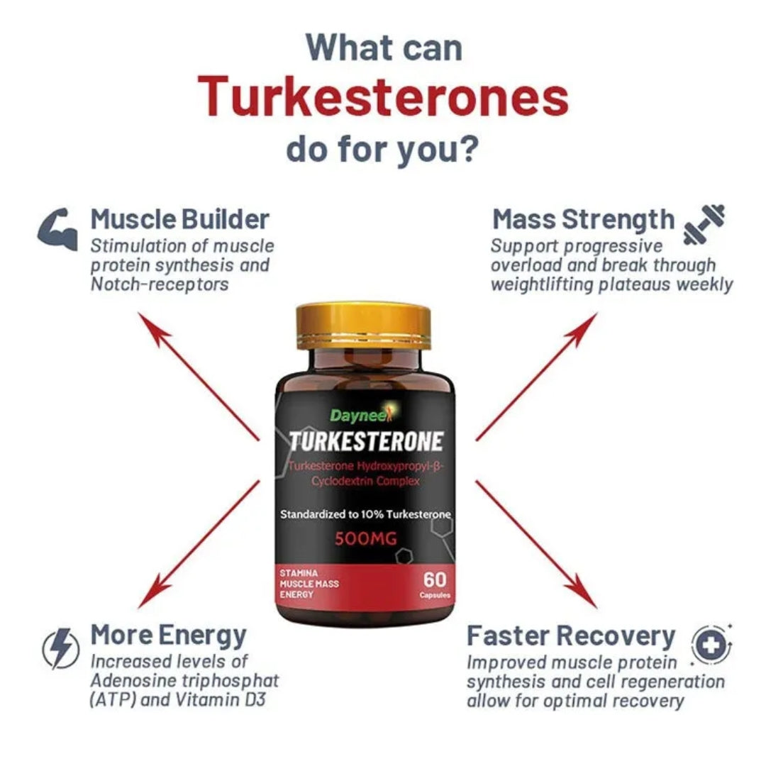 Turkesteron 500mg Ajuga Turkestanica Extrakt 60 Kapseln Turkesterone Muskelaufbau Anabol Pflanzlich Steroid