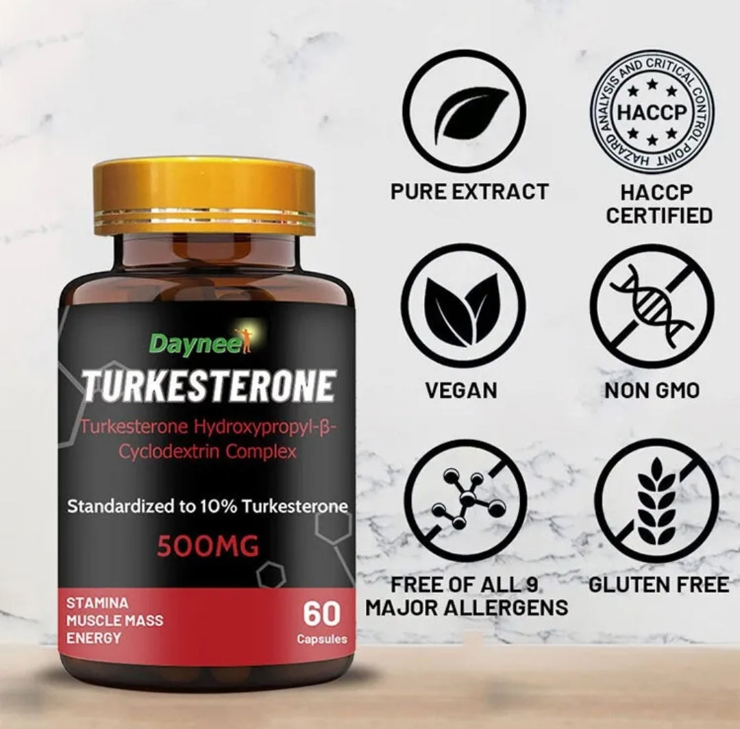 Turkesteron 500mg Ajuga Turkestanica Extrakt 60 Kapseln Turkesterone Muskelaufbau Anabol Pflanzlich Steroid